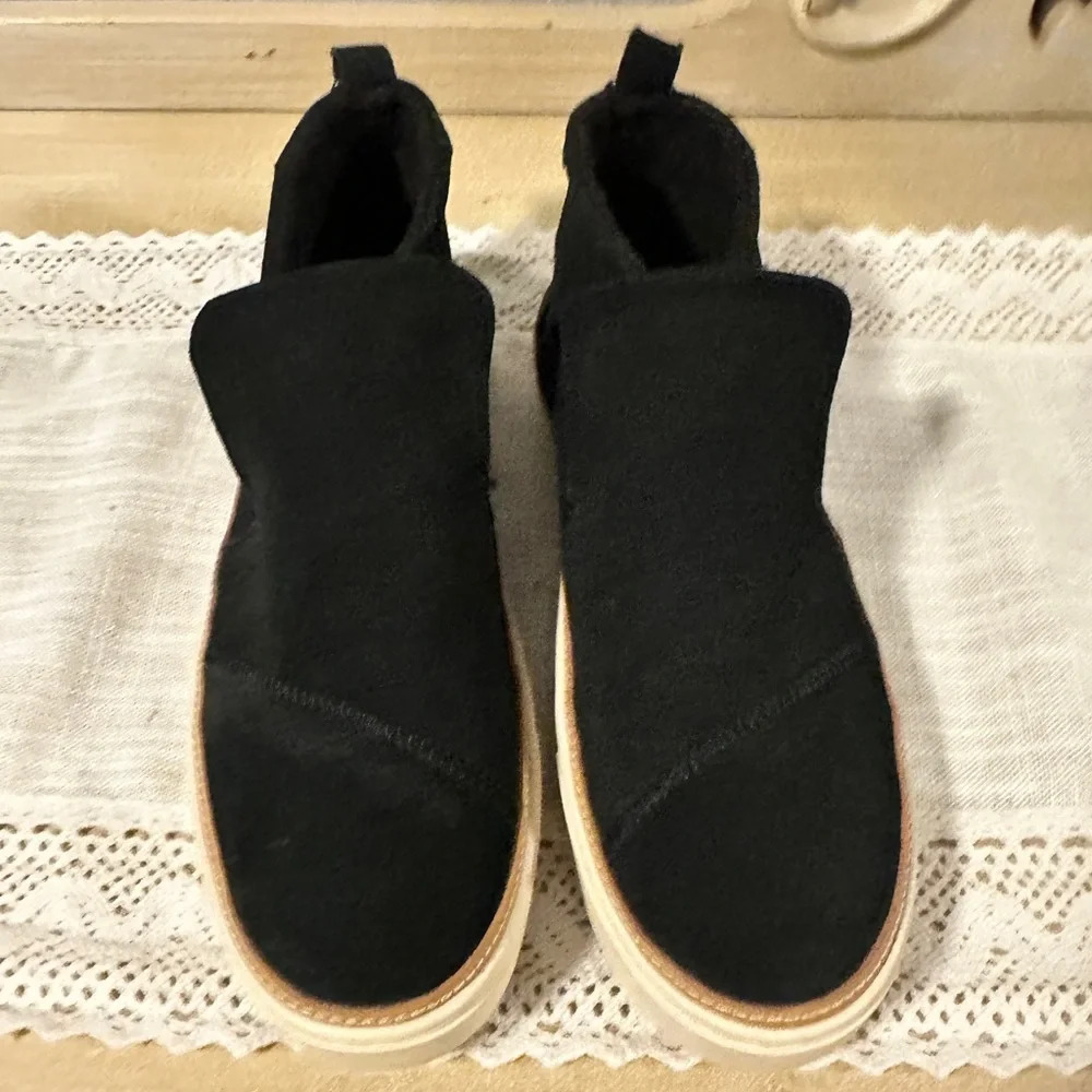Black TOMS‎ platform espadrille - Picture 5 of 11
